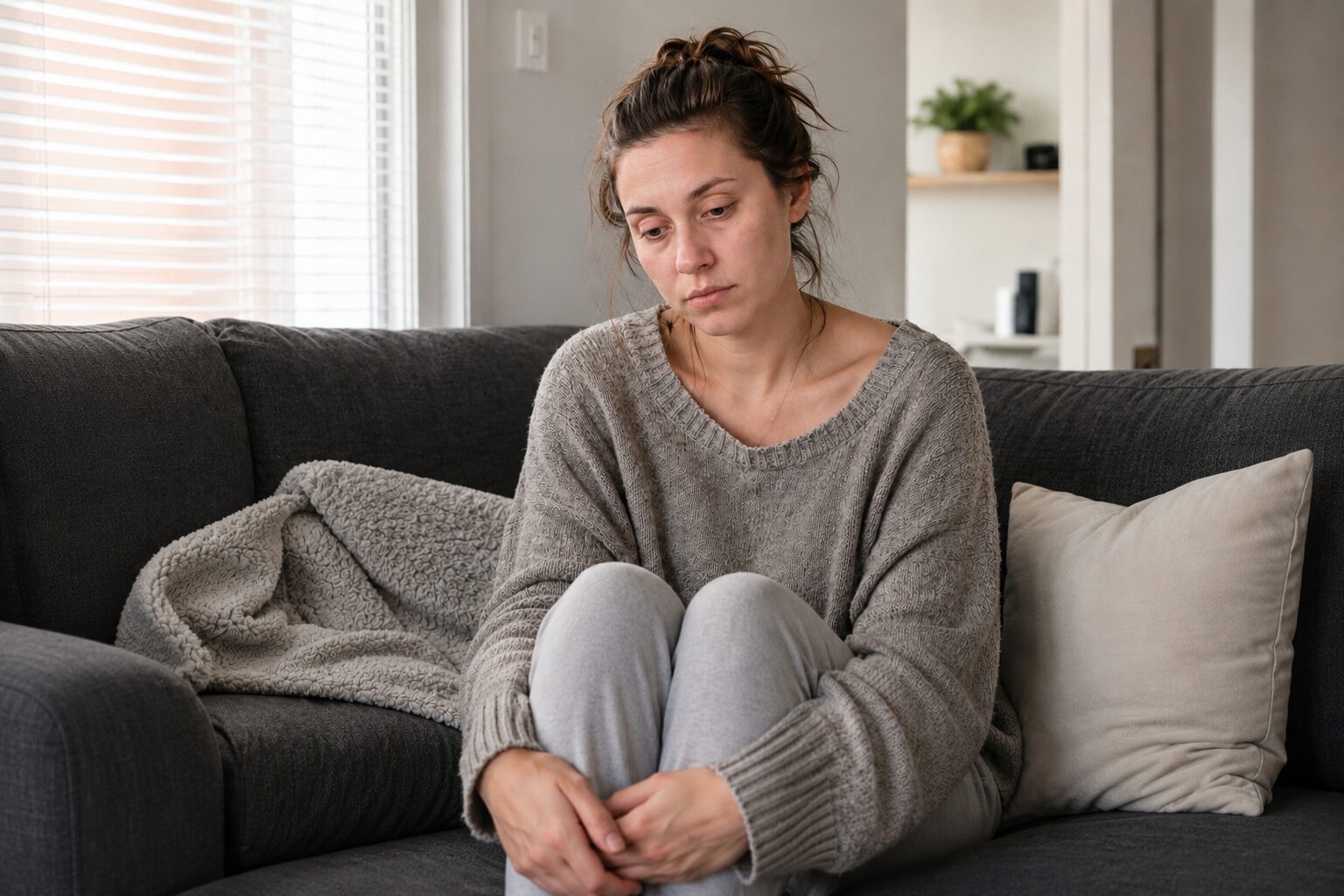 Dona amb símptomes de depressió durant el postpart